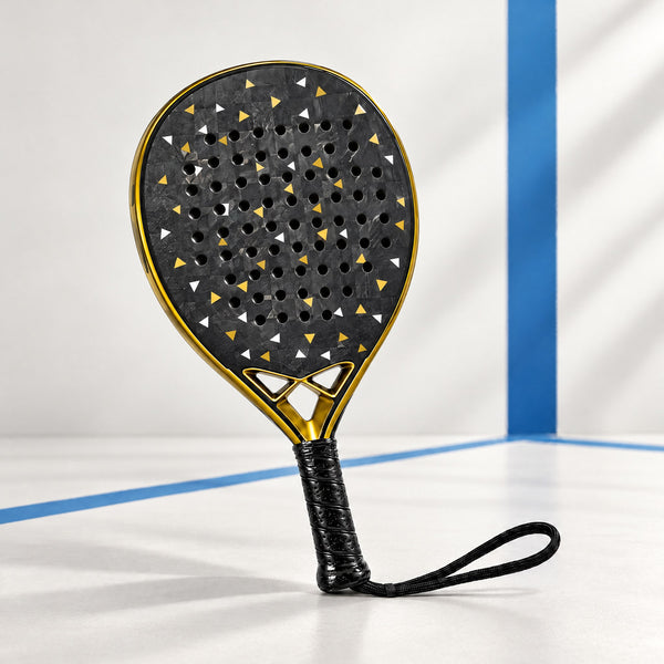 Padelviro Onyx 24K Carbon Padel Racket with Cover – Black & Gold