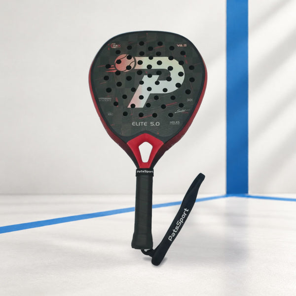 PatsSport Elite 5.0 24K Carbon Diamond Padel Racket – 3D Textured Face