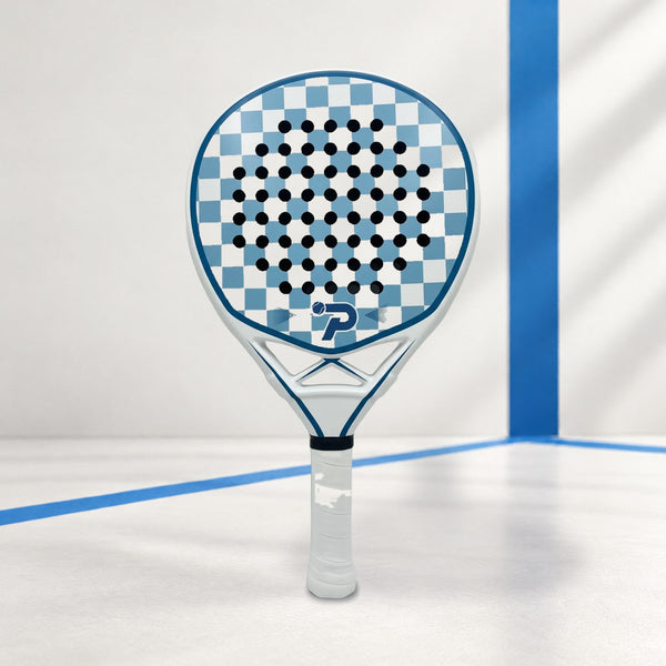PatsSport Gingham 18K Carbon Padel Racket – Pastel Checkerboard