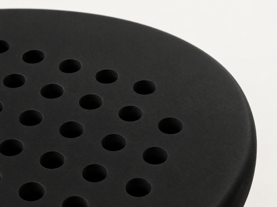 Close-up of a Matte racket surface