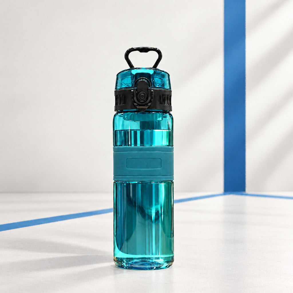 500ml Sports Water Bottle with Flip Lid and Silicone Sleeve
