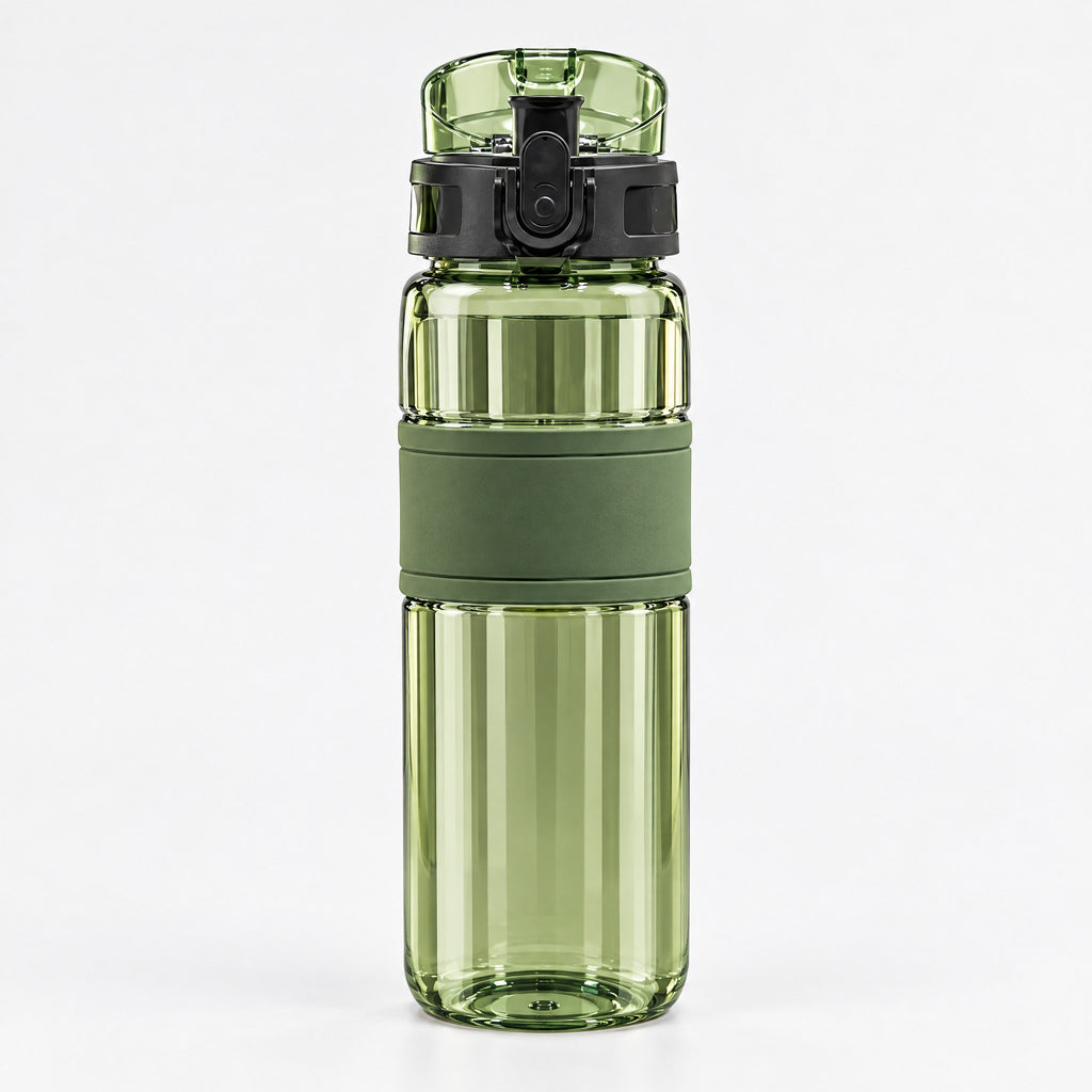 500ml Sports Water Bottle with Flip Lid and Silicone Sleeve