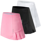Women's Padel Skort with Built-In Shorts – Pleated Sports Skirt