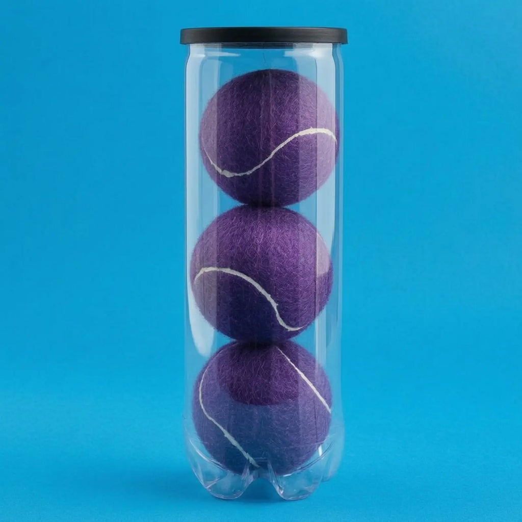 Coloured Padel Training Balls – 3 in a Clear Tube, Purple, Blue or Pink