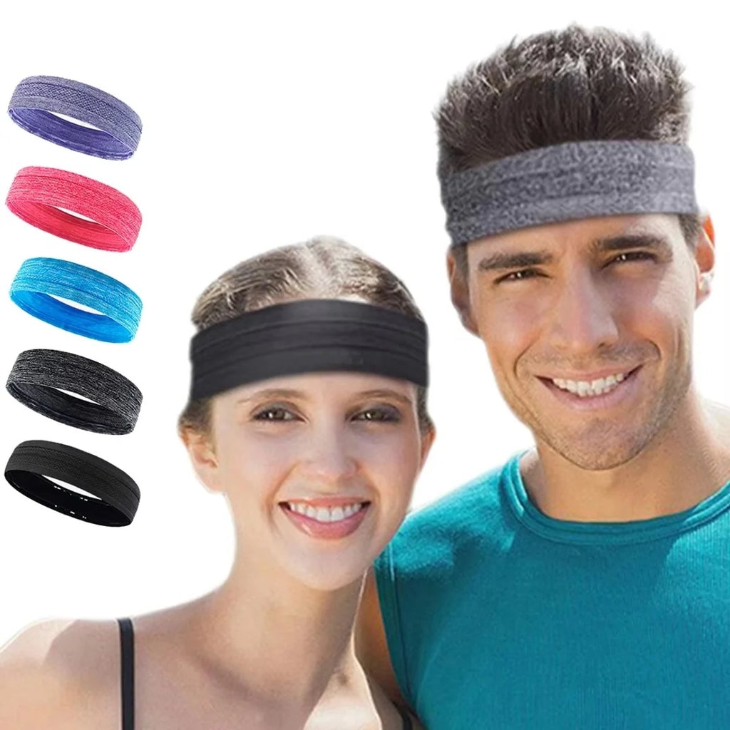 Non-Slip Sports Headband with Silicone Strip – Unisex