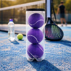 Coloured Padel Training Balls – 3 in a Clear Tube, Purple, Blue or Pink