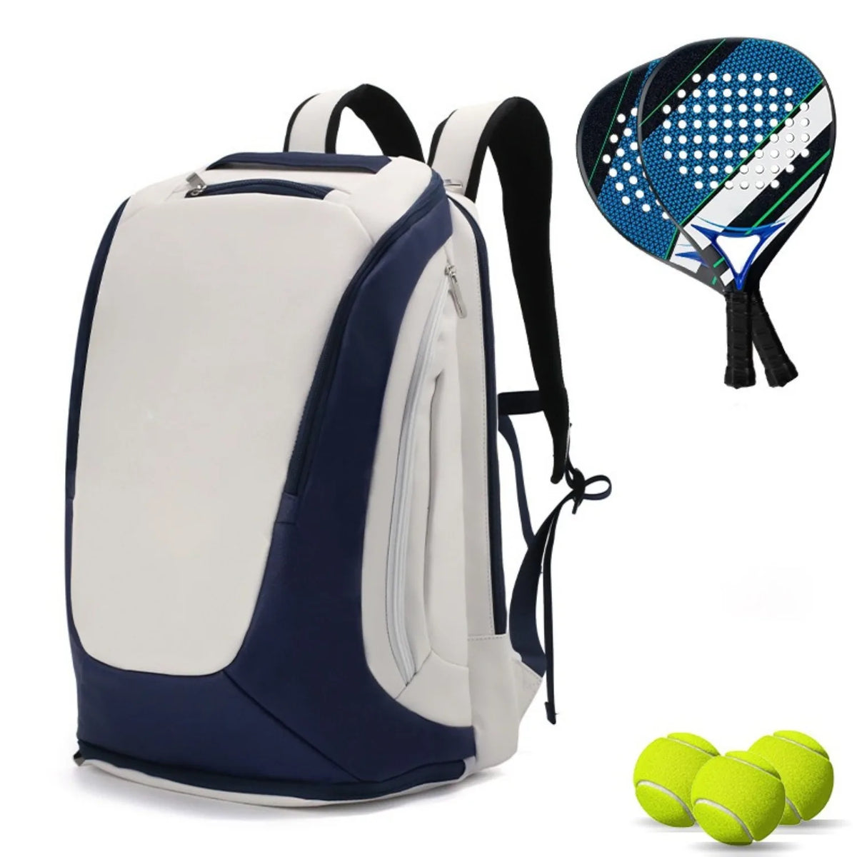 Padel Backpack with Separate Shoe Compartment – Two-Tone Nylon Design