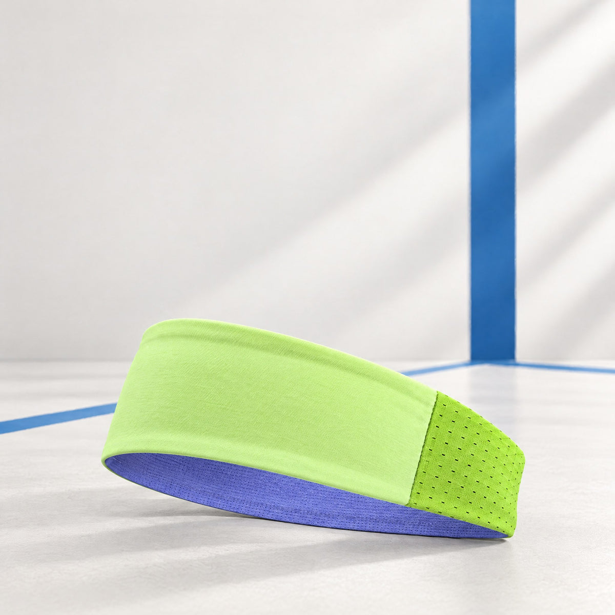 Breathable Wide Sports Headband with Mesh Panel