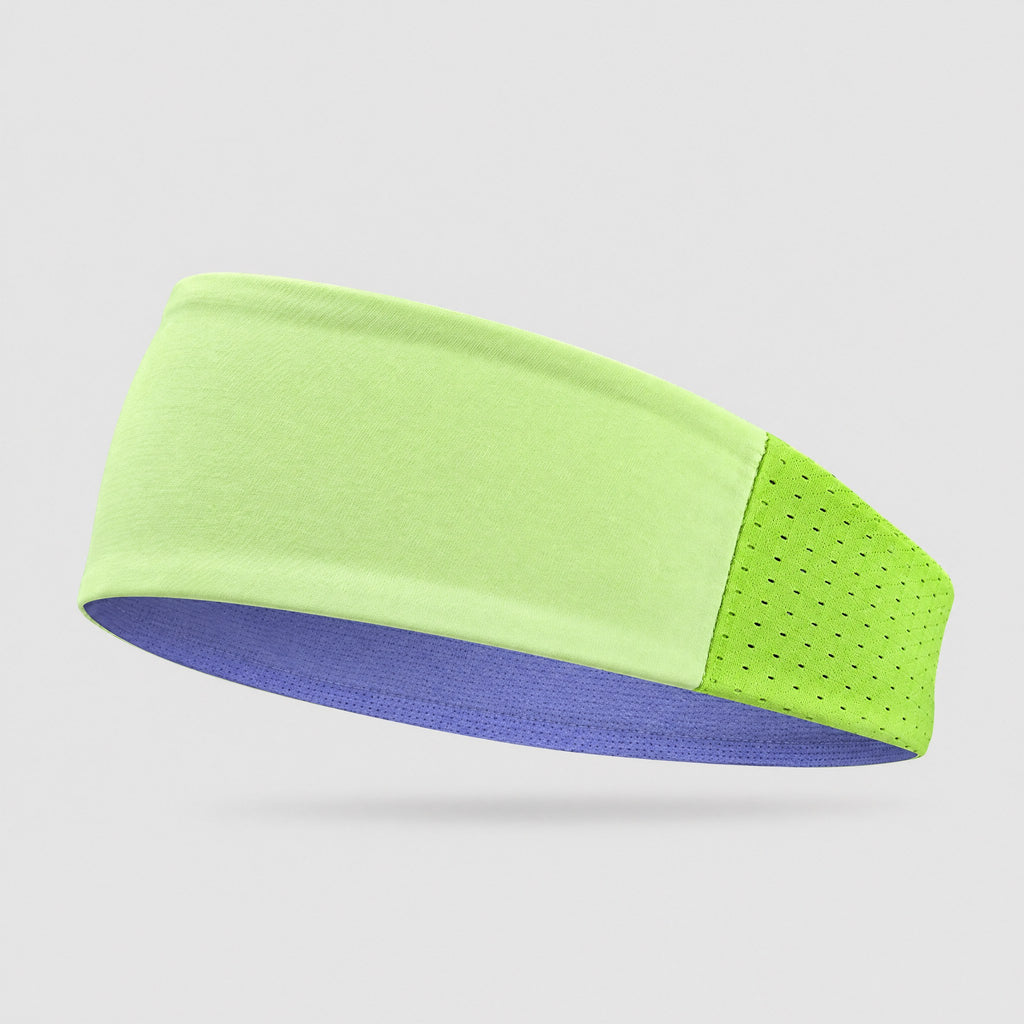 Breathable Wide Sports Headband with Mesh Panel