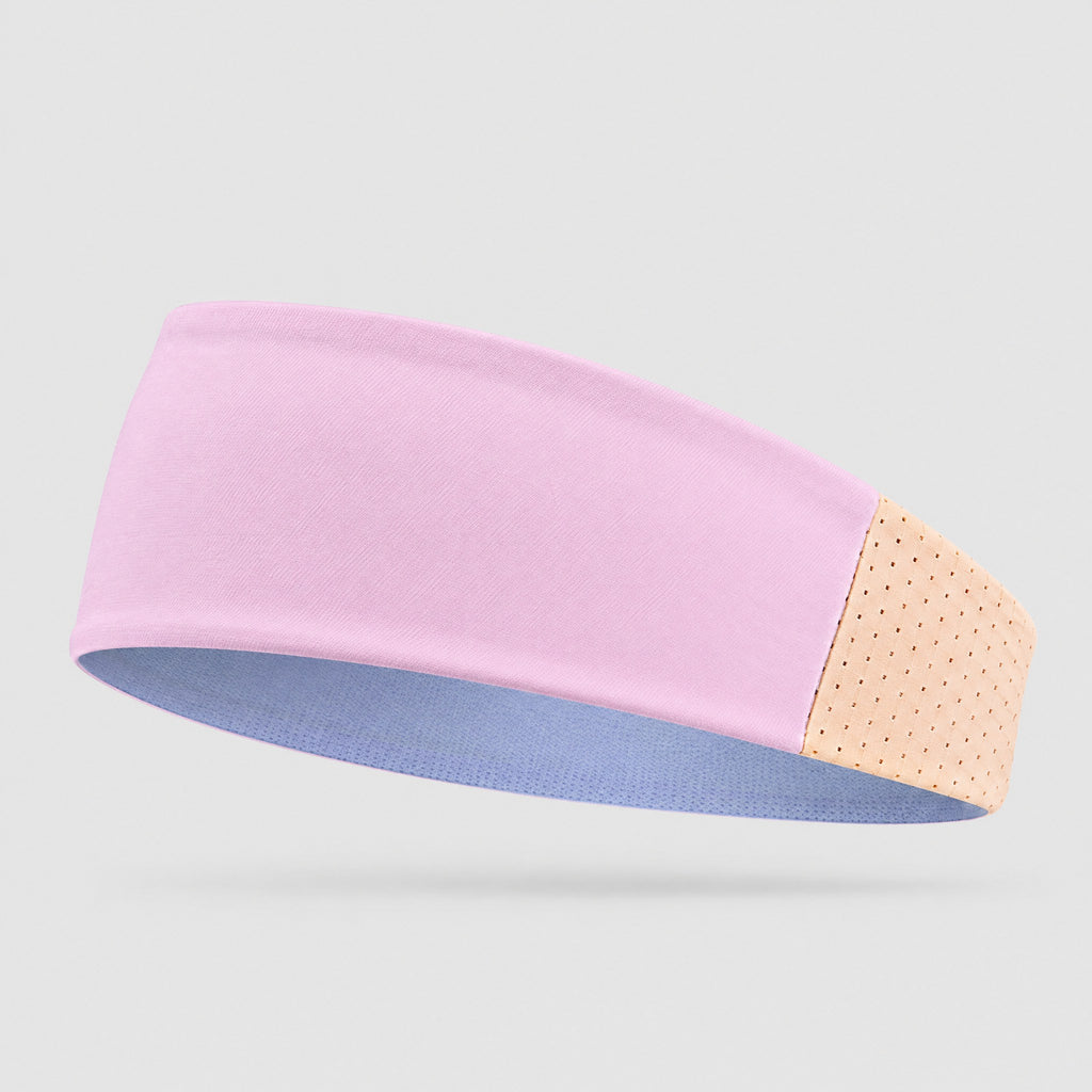 Breathable Wide Sports Headband with Mesh Panel