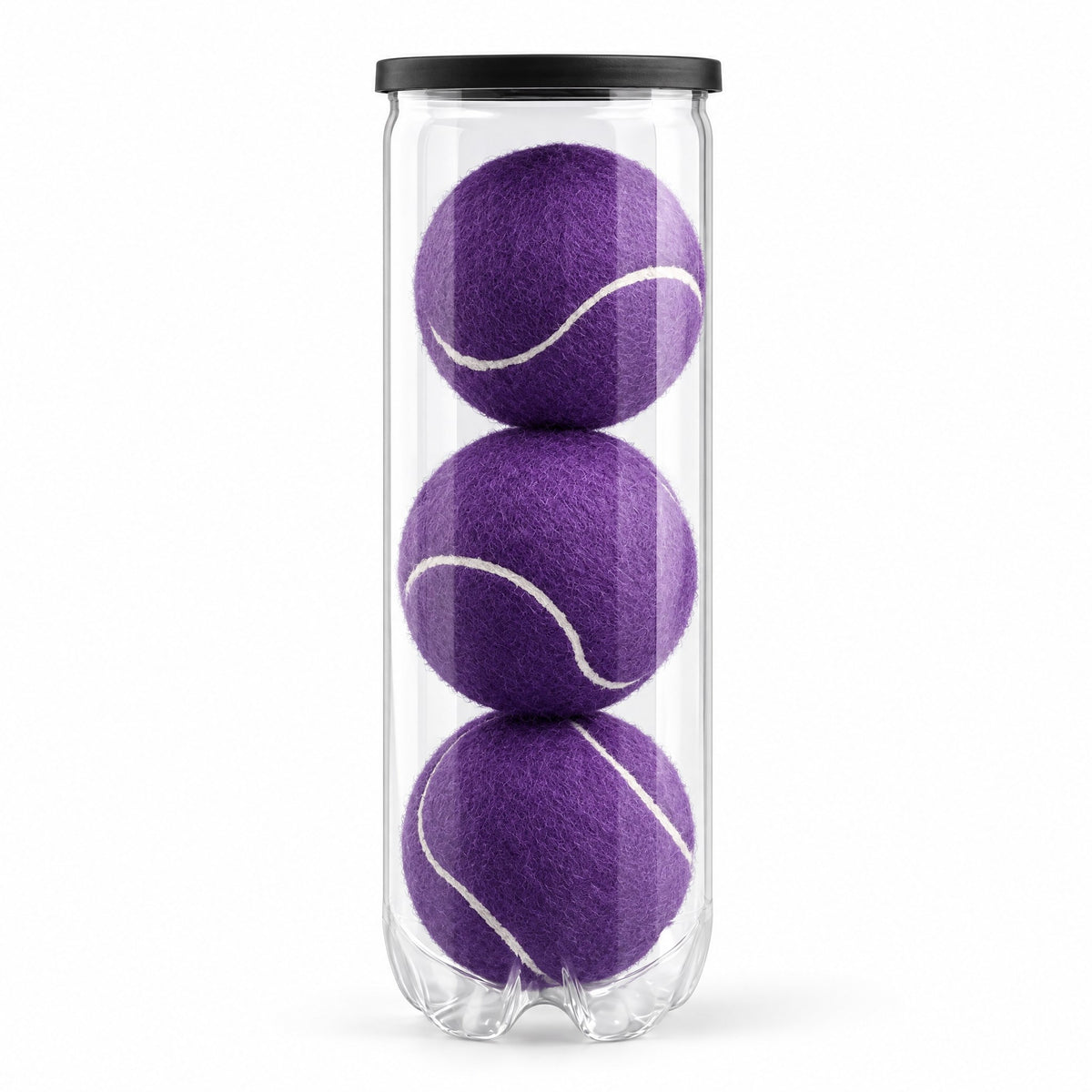 Coloured Padel Training Balls – 3 in a Clear Tube, Purple, Blue or Pink