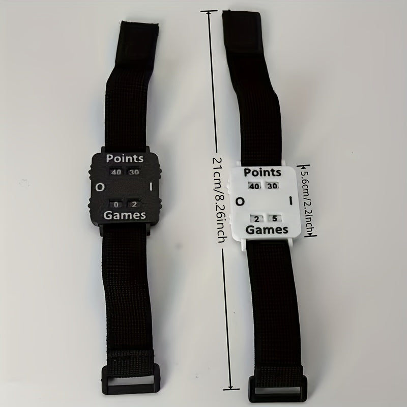 Wrist Score Counter for Padel – Points & Games Tracker, Black or White