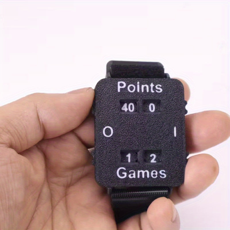 Wrist Score Counter for Padel – Points & Games Tracker, Black or White
