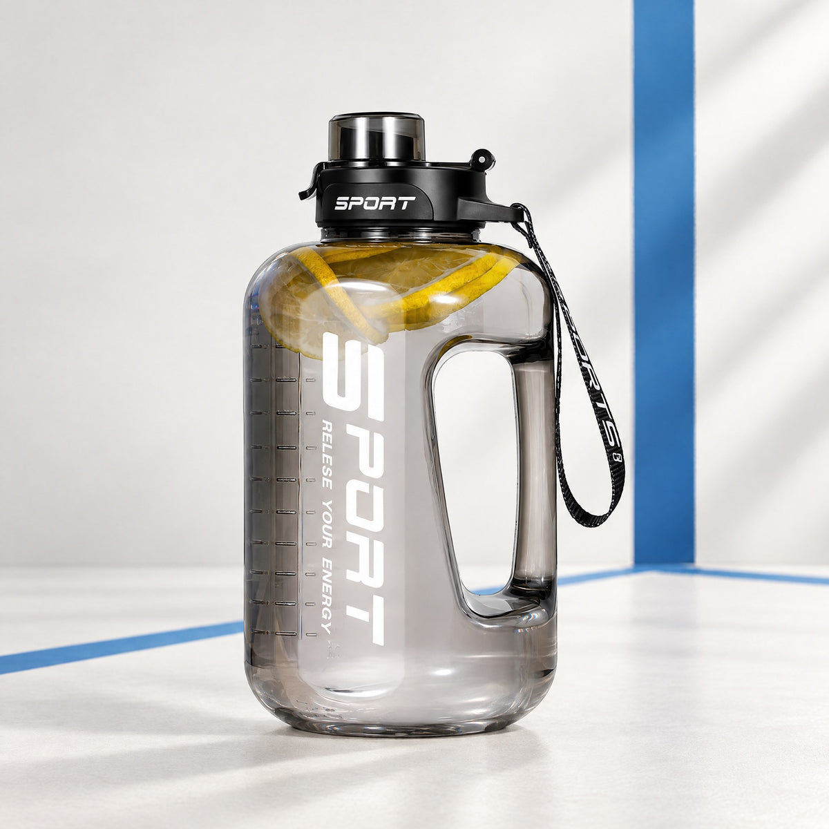 Large Sports Water Bottle with Straw and Handle – 1.7L or 2.5L