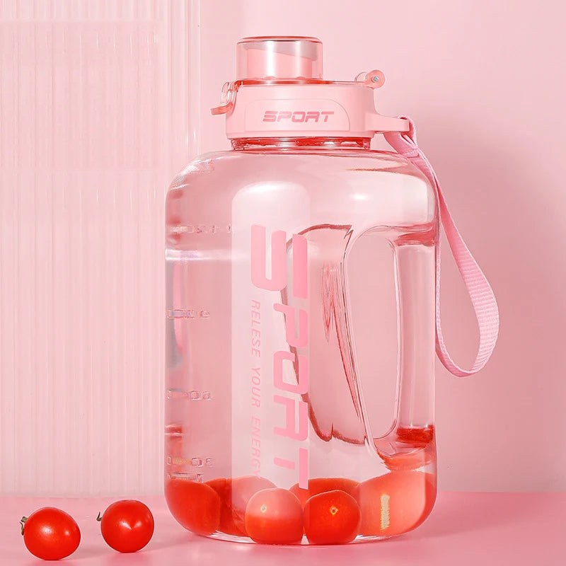 Large Sports Water Bottle with Straw and Handle – 1.7L or 2.5L