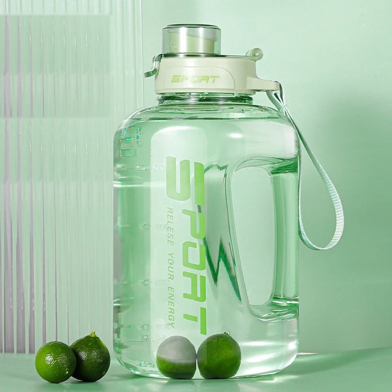 Large Sports Water Bottle with Straw and Handle – 1.7L or 2.5L