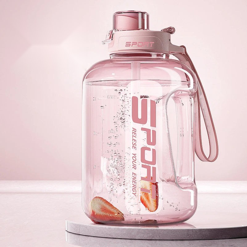 Large Sports Water Bottle with Straw and Handle – 1.7L or 2.5L