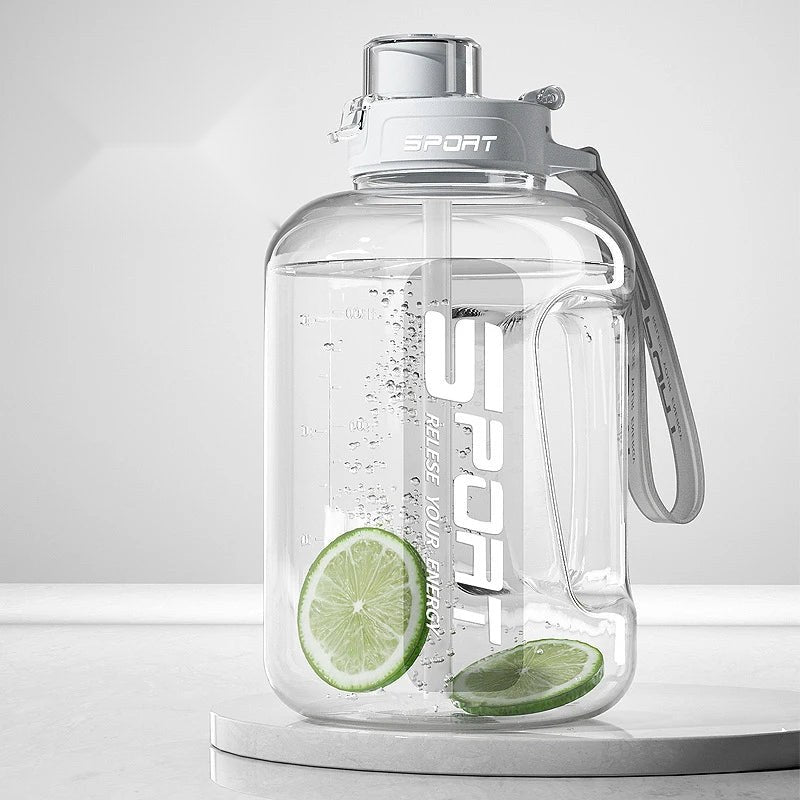 Large Sports Water Bottle with Straw and Handle – 1.7L or 2.5L