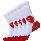 Men's Cushioned Padel Socks – 5 Pairs, Mid-Calf Sports Socks