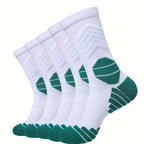 Men's Cushioned Padel Socks – 5 Pairs, Mid-Calf Sports Socks