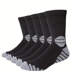 Men's Cushioned Padel Socks – 5 Pairs, Mid-Calf Sports Socks