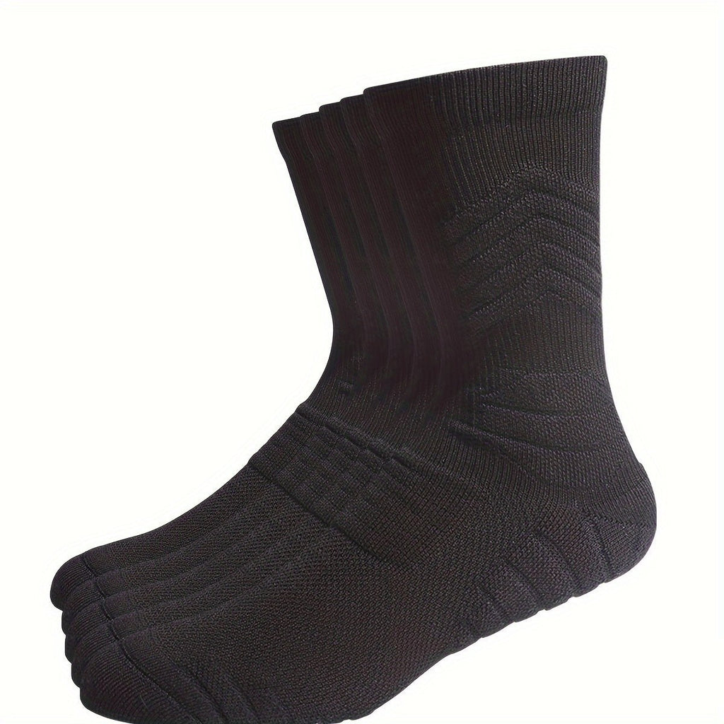 Men's Cushioned Padel Socks – 5 Pairs, Mid-Calf Sports Socks