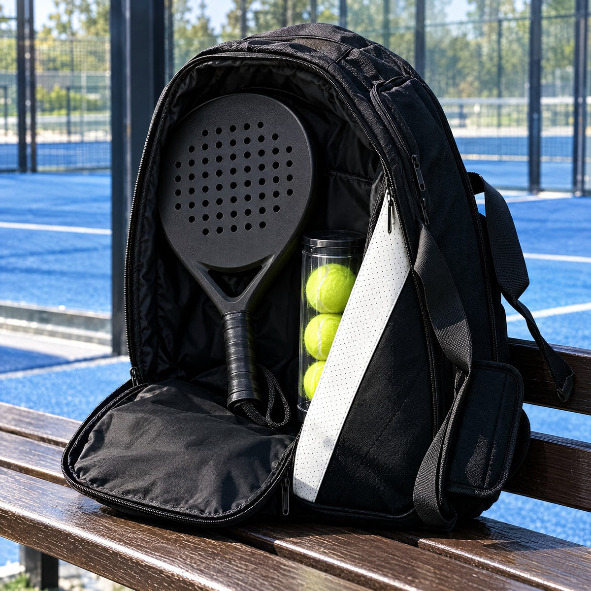 Padel Backpack with Insulated Pocket – Water-Resistant Oxford Fabric