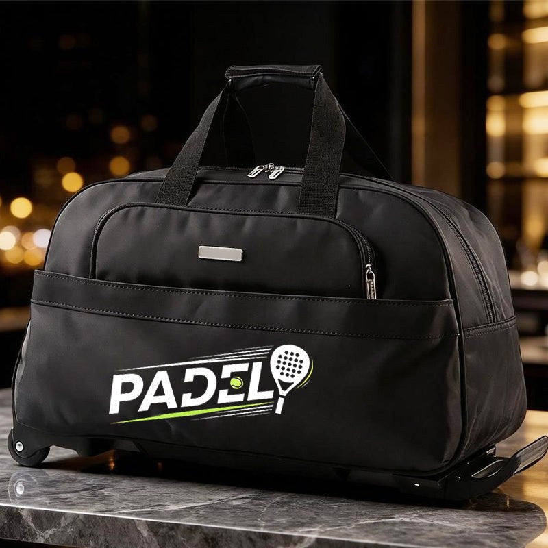 Padel Print Wheeled Travel Bag – Large Holdall with Telescopic Handle