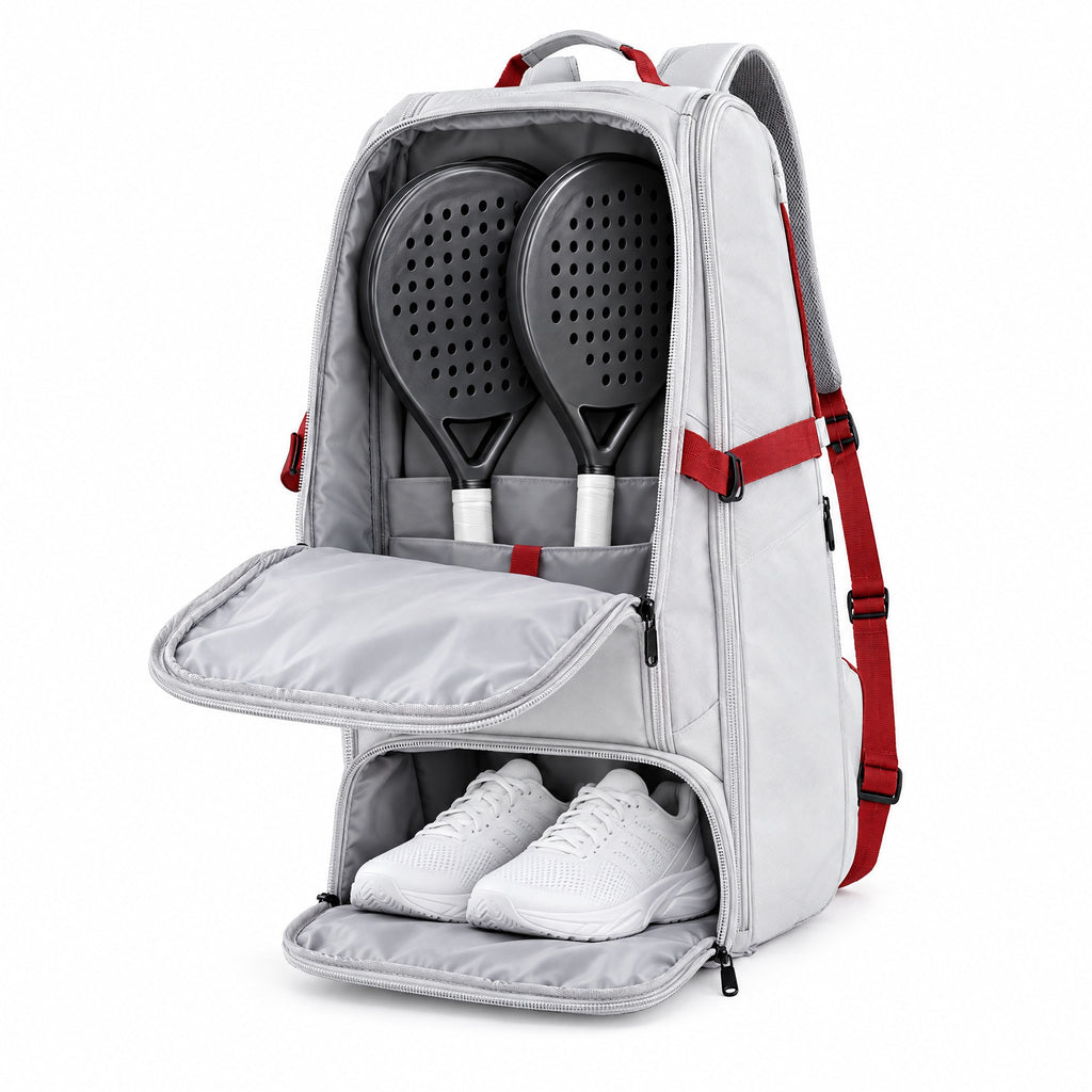 Padel Racket Backpack with Insulated Racket Pocket & Shoe Compartment