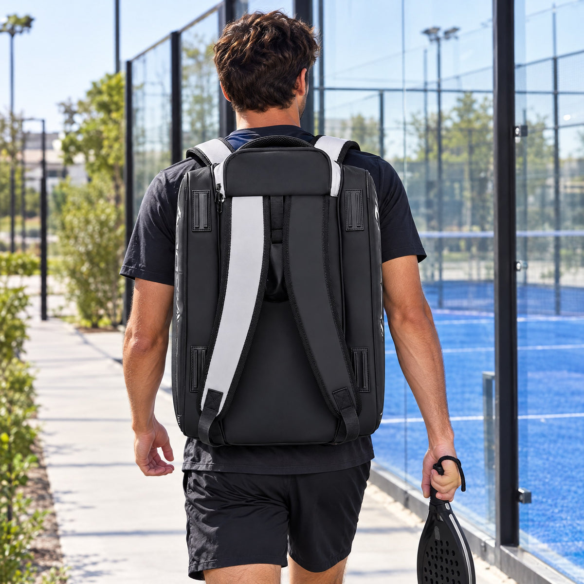 Padel Racket Backpack with Shoe Compartment – Waterproof, 2 Rackets
