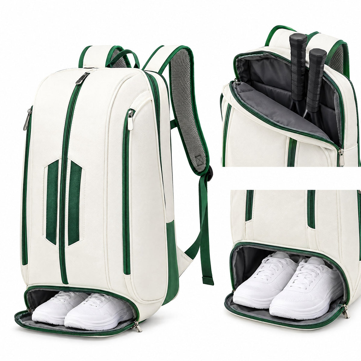 Padel Racket Backpack with Shoe Compartment – Water-Resistant, Unisex