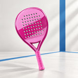 Padelviro Blossom Fibreglass Diamond Padel Racket – Pink, with Cover