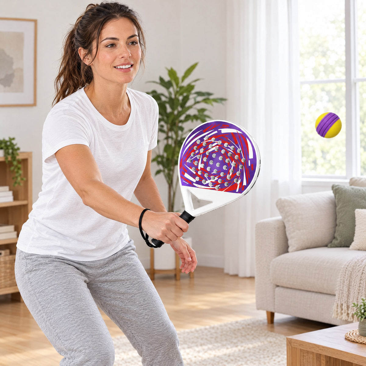 Padelviro Bounce Padel Starter Set with Soft Foam Ball – Home Practice