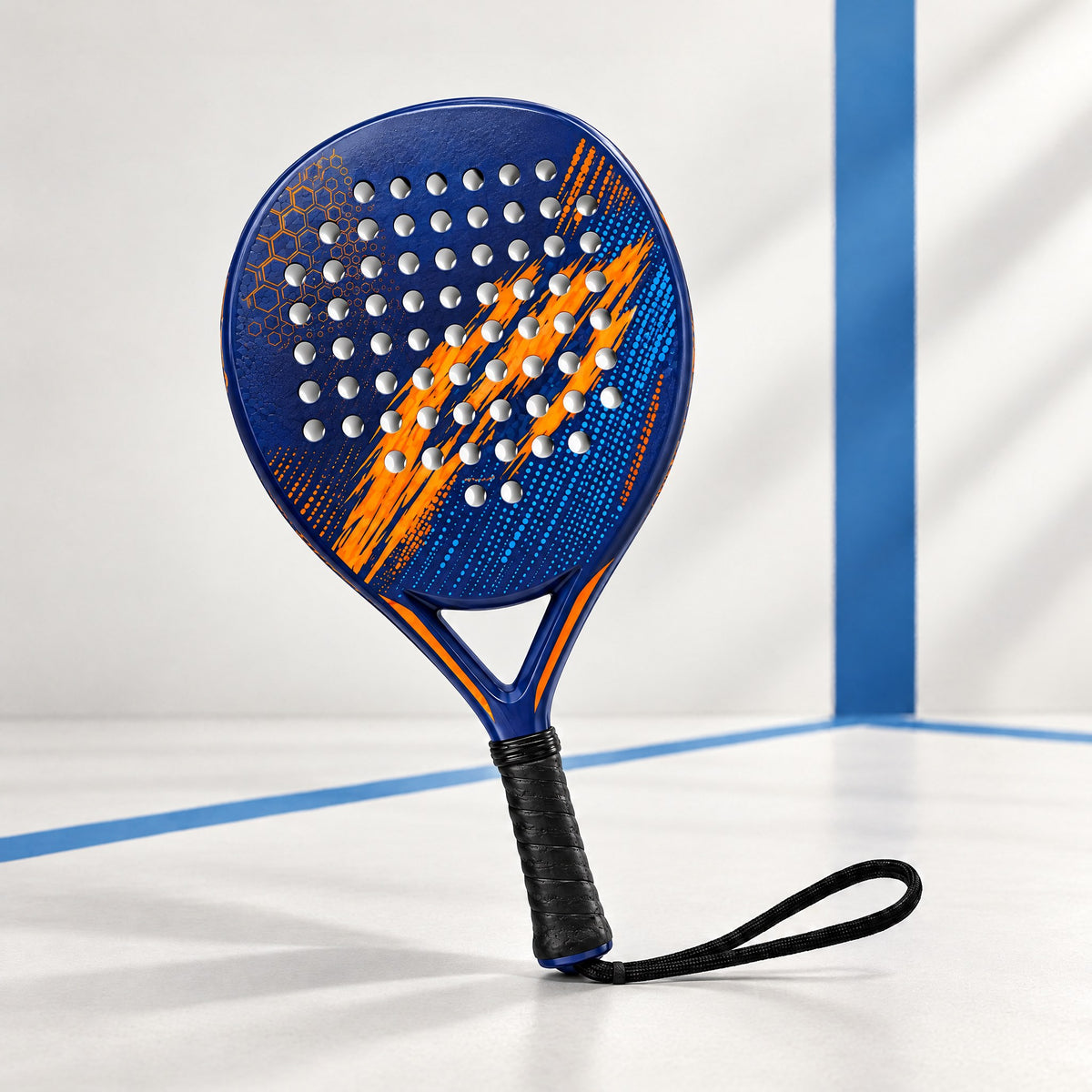 Padelviro Comet Carbon Padel Racket – Blue & Orange, Beginner