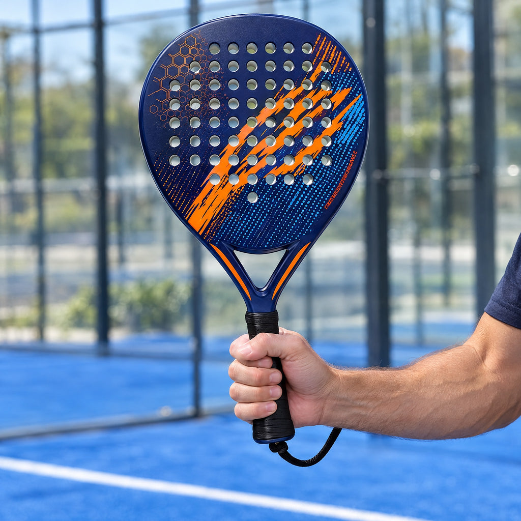 Padelviro Comet Carbon Padel Racket – Blue & Orange, Beginner