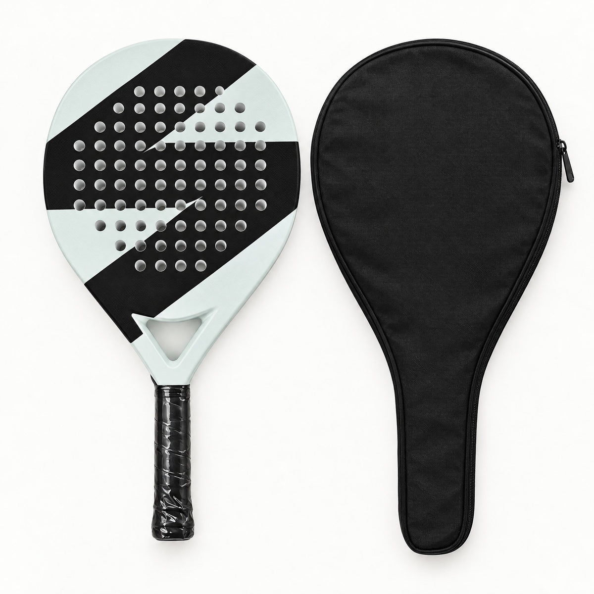 Padelviro Contrast Carbon Round Padel Racket – 360g, with Cover