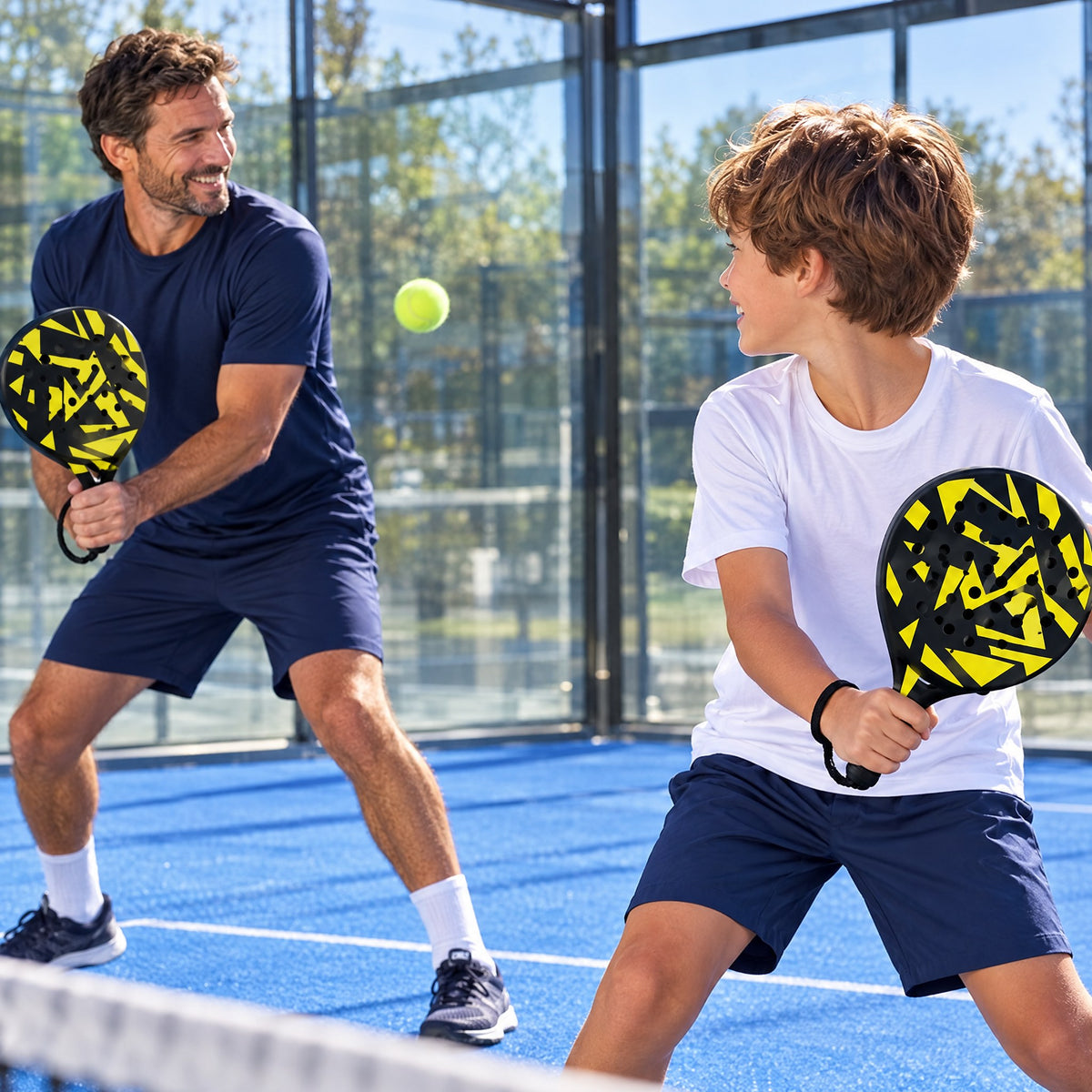 Padelviro Duo Padel Racket Set for Two – Carbon, EVA Memory Foam, Bag & Balls