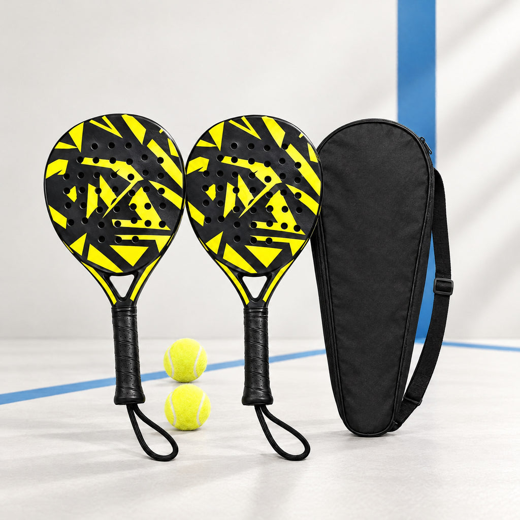 Padelviro Duo Padel Racket Set for Two – Carbon, EVA Memory Foam, Bag & Balls