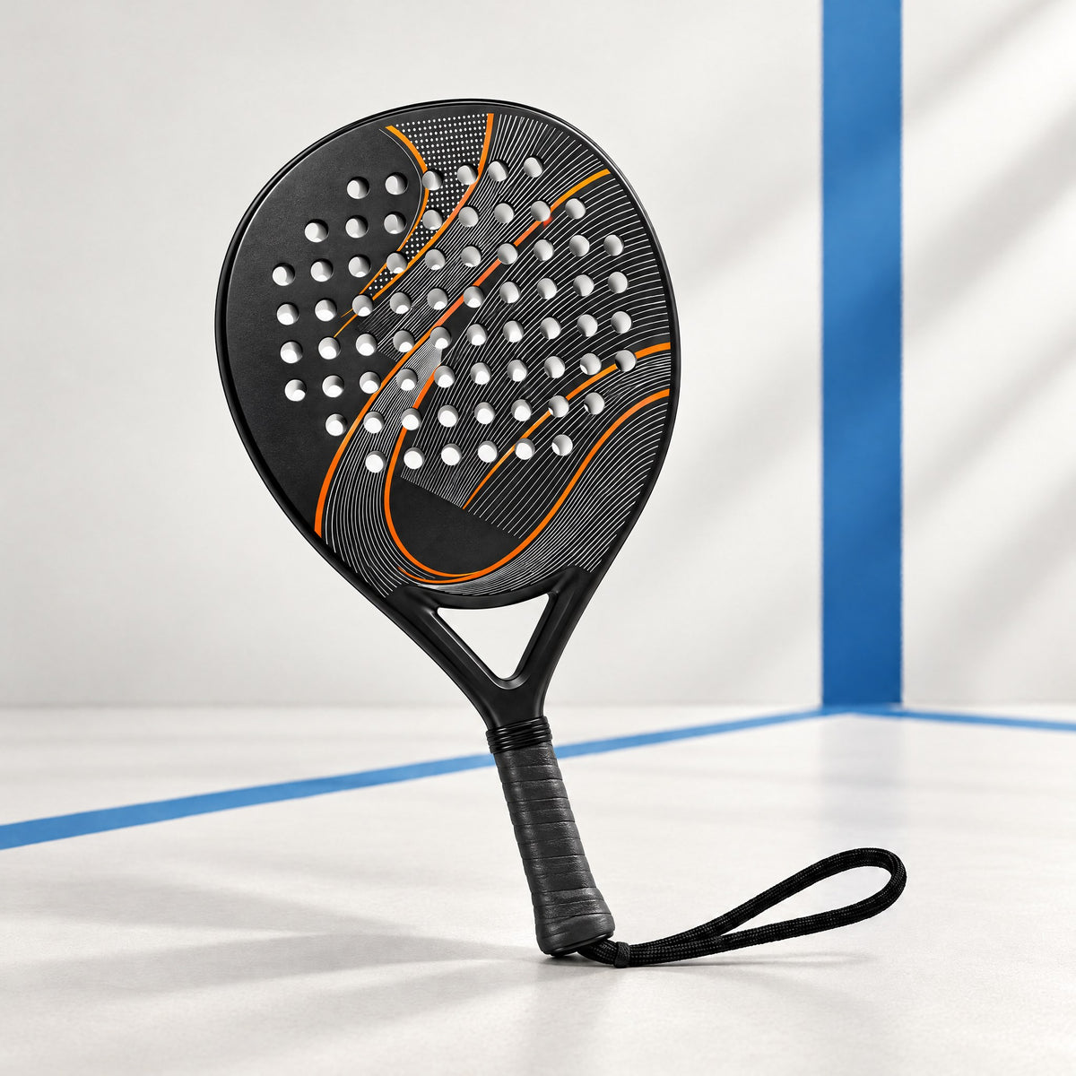Padelviro Ember Carbon Padel Racket – Black & Orange, Beginner
