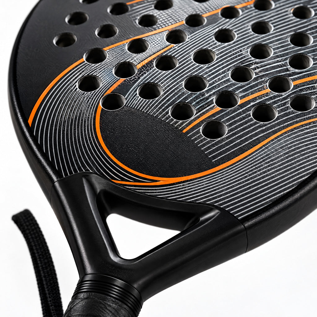 Padelviro Ember Carbon Padel Racket – Black & Orange, Beginner