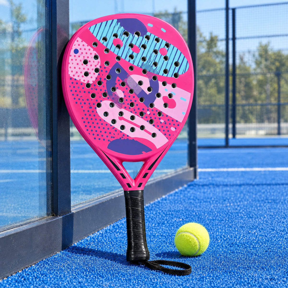 Padelviro Flamingo Carbon Teardrop Padel Racket – Soft EVA Core