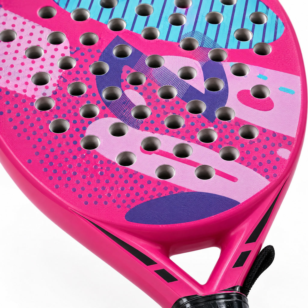 Padelviro Flamingo Carbon Teardrop Padel Racket – Soft EVA Core