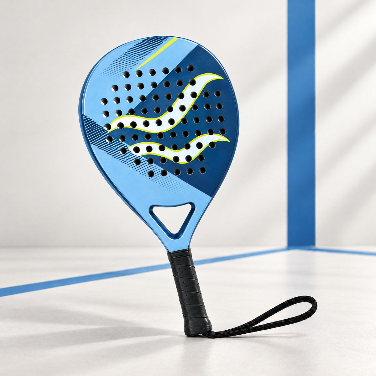 Padelviro Glacier 3K Carbon Padel Racket with Hard Racket Bag