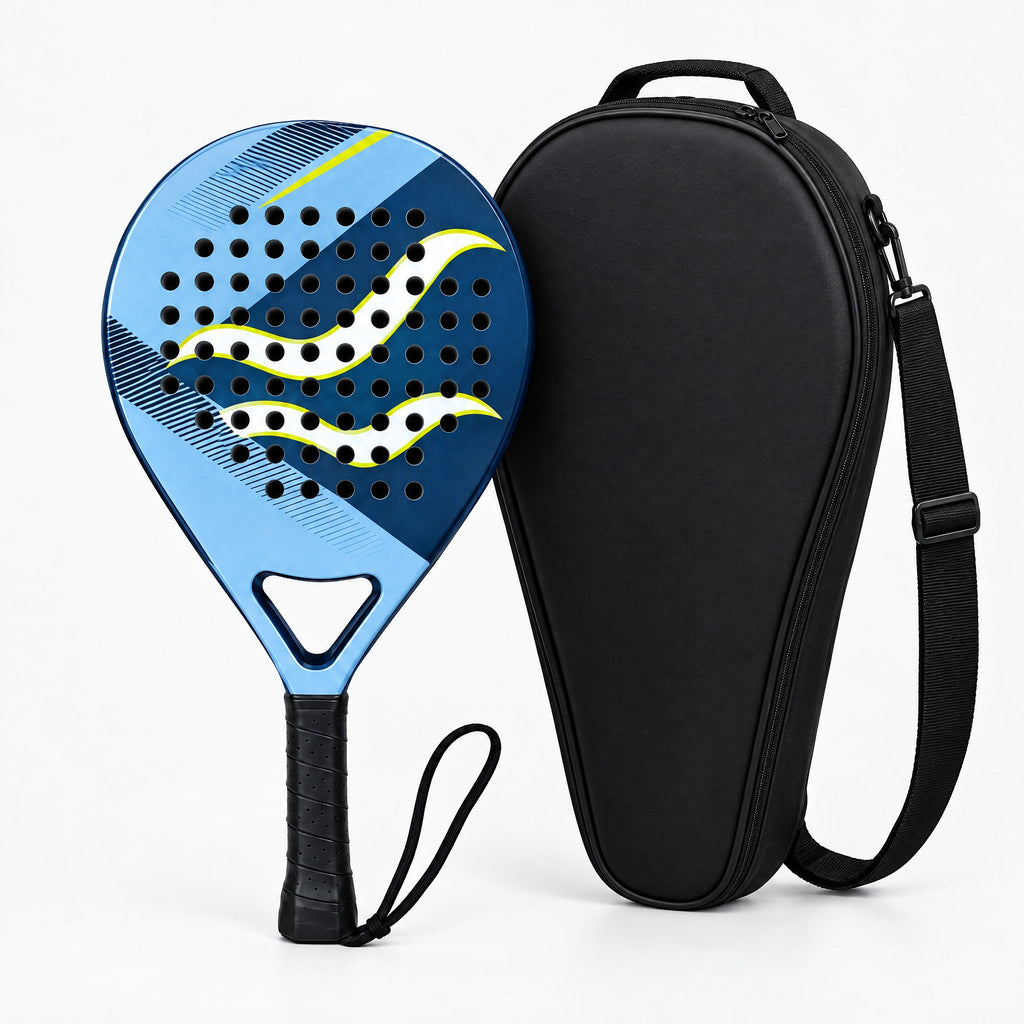 Padelviro Glacier 3K Carbon Padel Racket with Hard Racket Bag