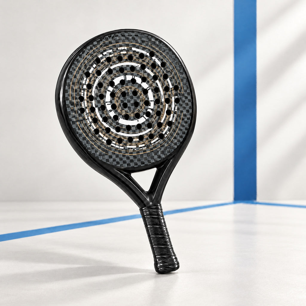 Padelviro Halo Carbon Round Padel Racket – 360g, with Cover
