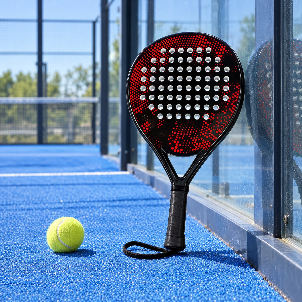 Padelviro Magma Carbon Round Padel Racket – 68 Holes, Beginner