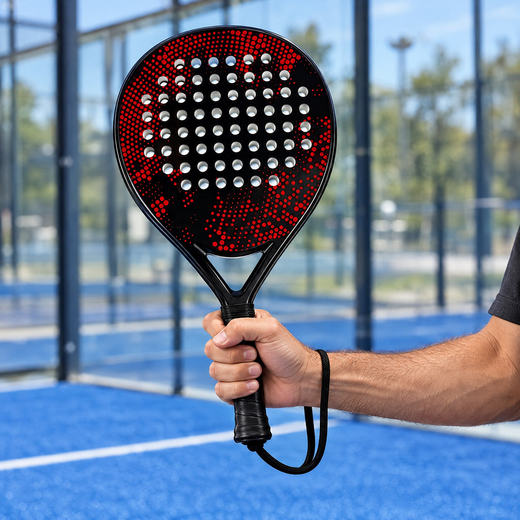 Padelviro Magma Carbon Round Padel Racket – 68 Holes, Beginner