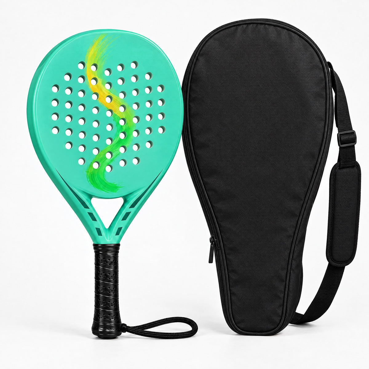 Supplied with its racket bag