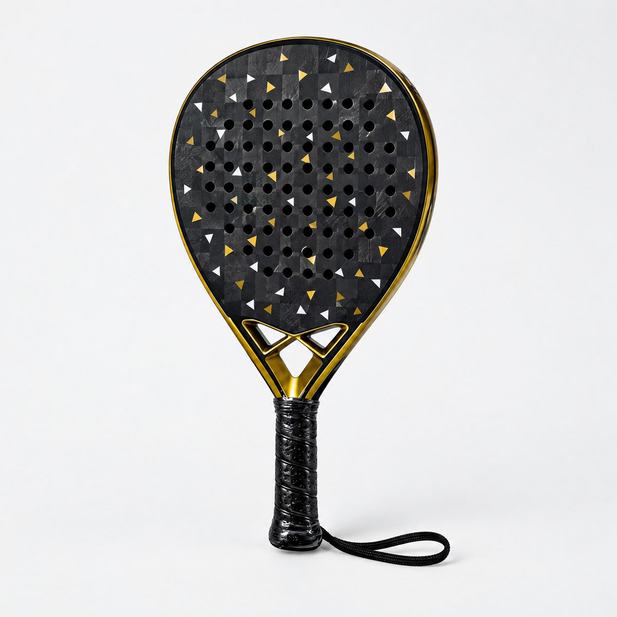 Padelviro Onyx 24K Carbon Padel Racket with Cover – Black & Gold
