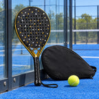 Padelviro Onyx 24K Carbon Padel Racket with Cover – Black & Gold